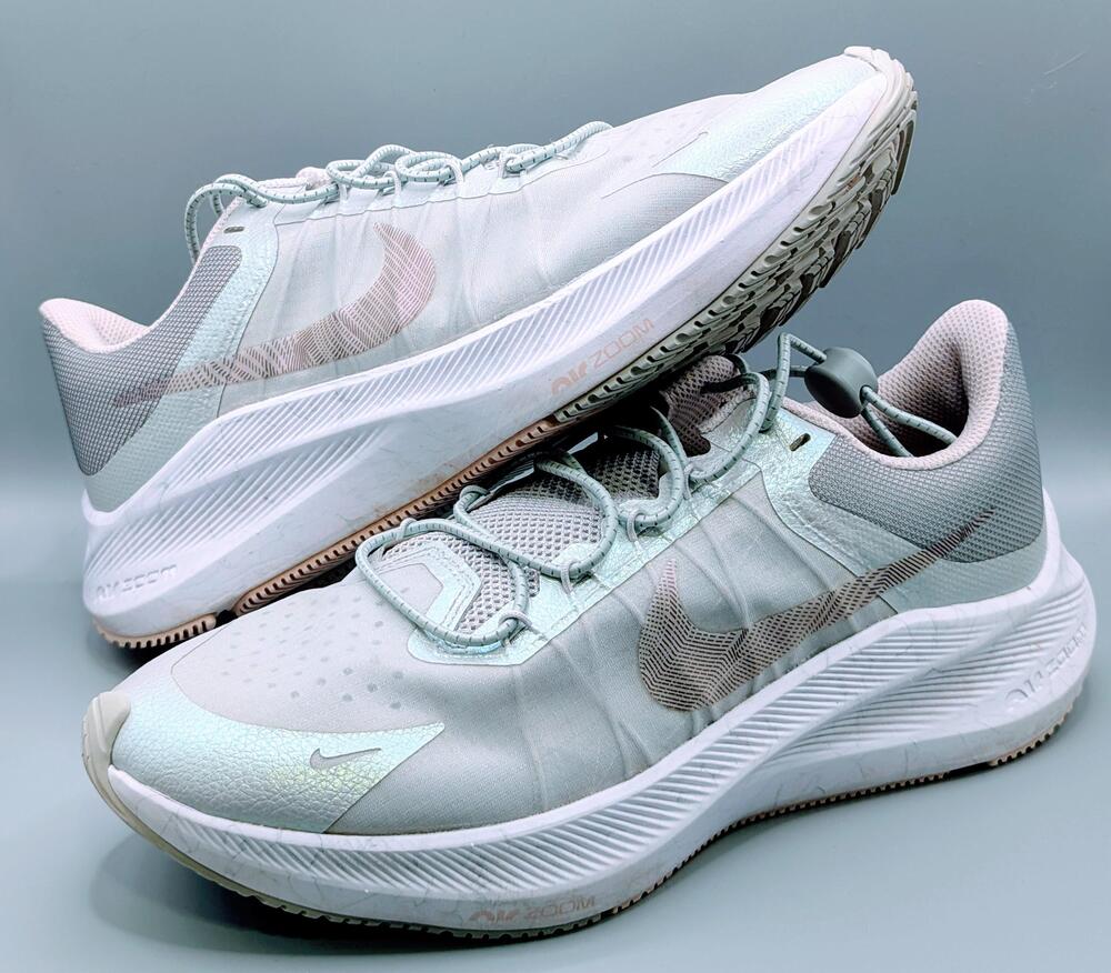 Nike Air Zoom Winflo Shoes Womens Size 9 Gray Mesh Running Sneakers DA3056-001